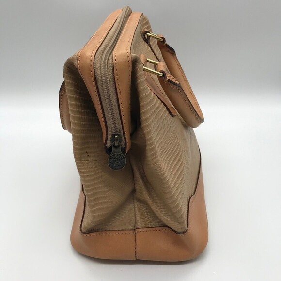 Vintage ROBERTO ROMA Italy Purse Brown Reptile Leather 2 Handle HandBag Satchel - Picture 5 of 9